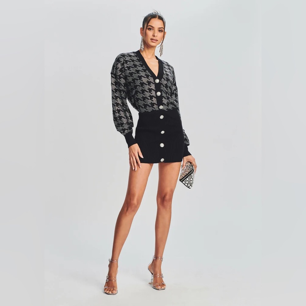 Retrofete tala embellished sweater dress